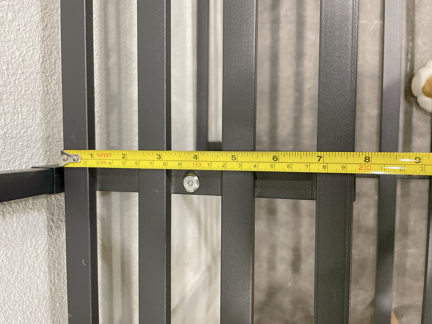 1.2m Wx1.5m tall black metal lightweight plant stand 3 tier hanging hooks pot holds outdoor patio