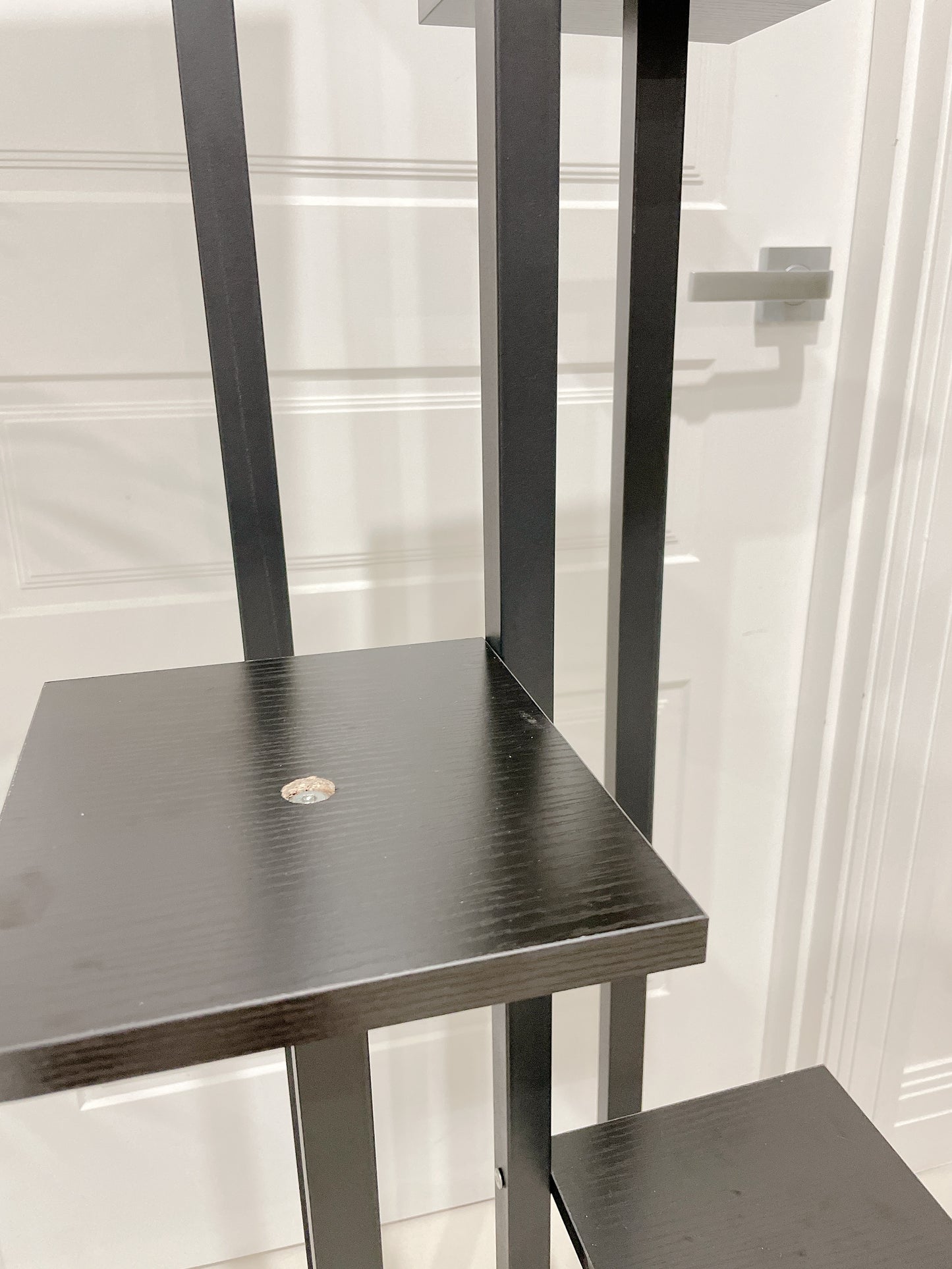 1.37m tall Black heavy timber wood plant stand holder shelving STAND ONLY POTS PLANTS NOT INCLUDED