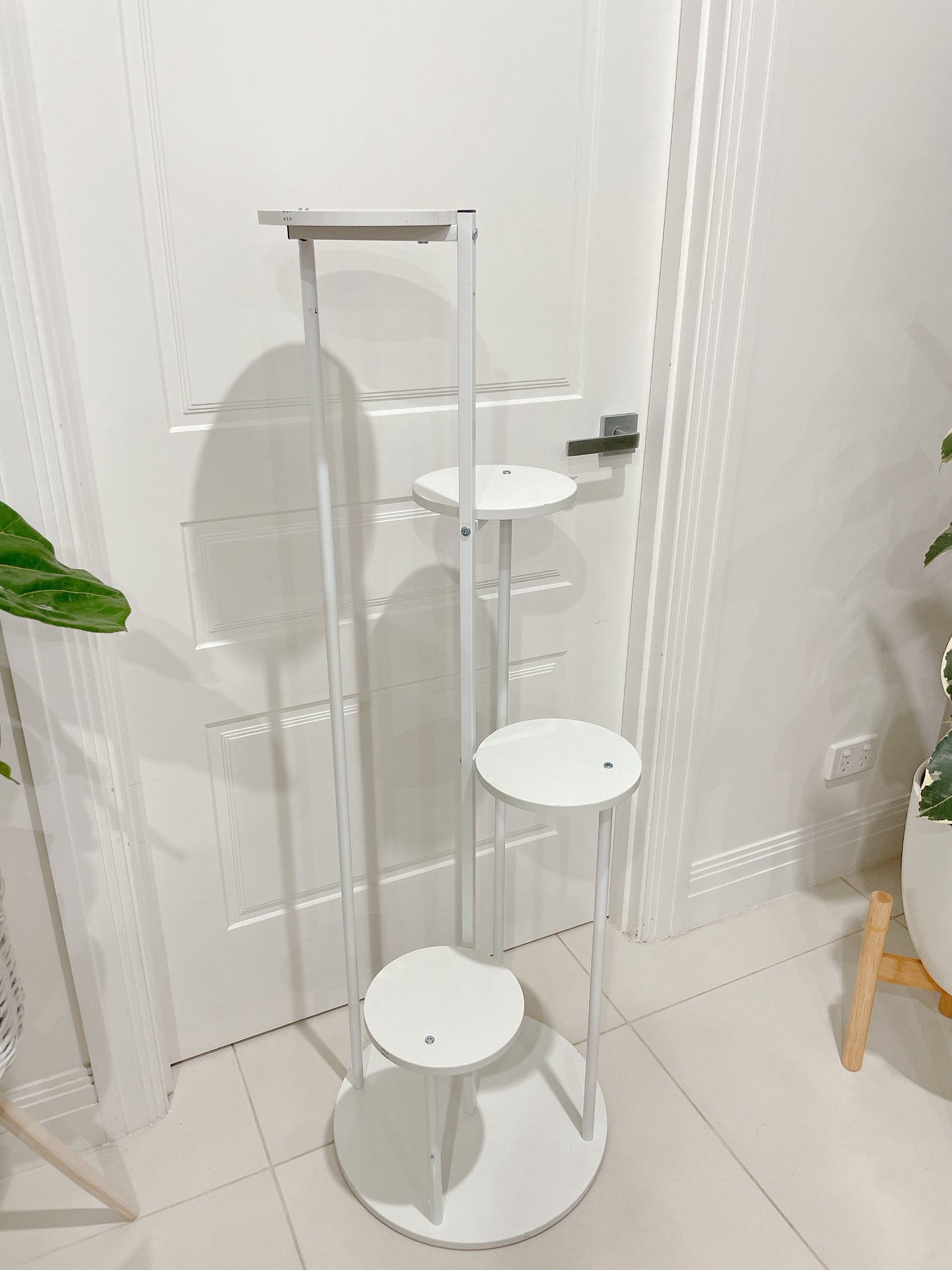 1.23m tall plant stand timber metal stand pot holder round base STAND ONLY PLANTS NOT INCLUDED