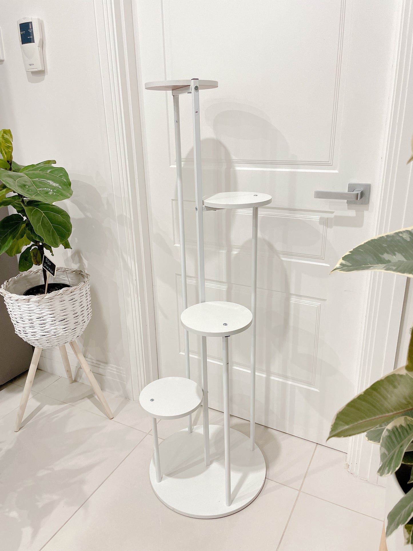1.23m tall plant stand timber metal stand pot holder round base STAND ONLY PLANTS NOT INCLUDED