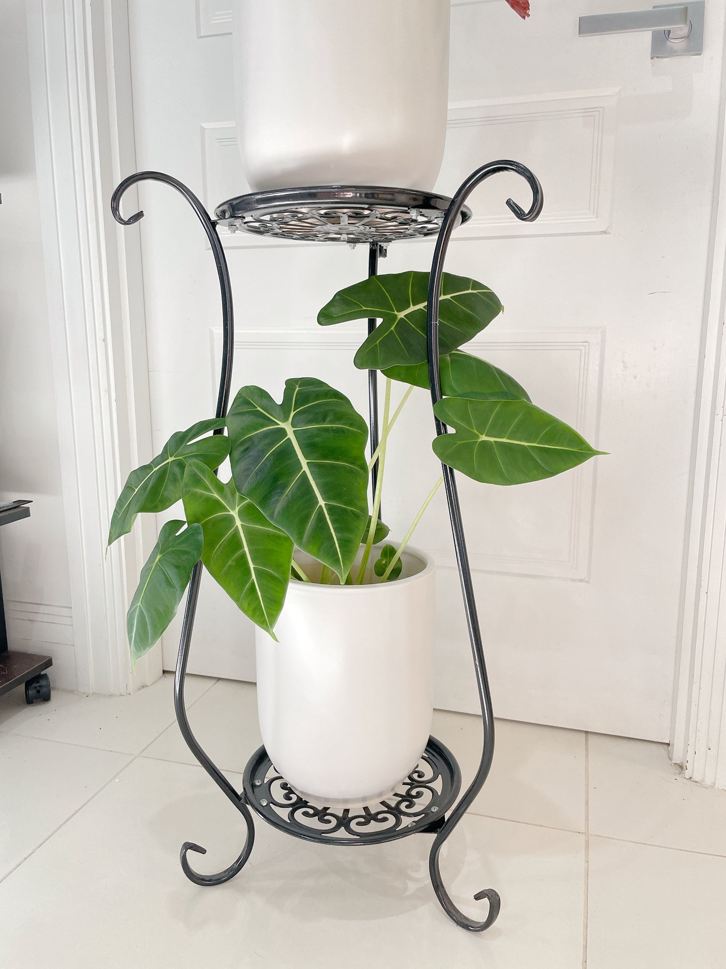 1xSTAND ONLY* PLANTS NOT INCLUDED 2tier stand planter holder lightweight metal BRAND NEW