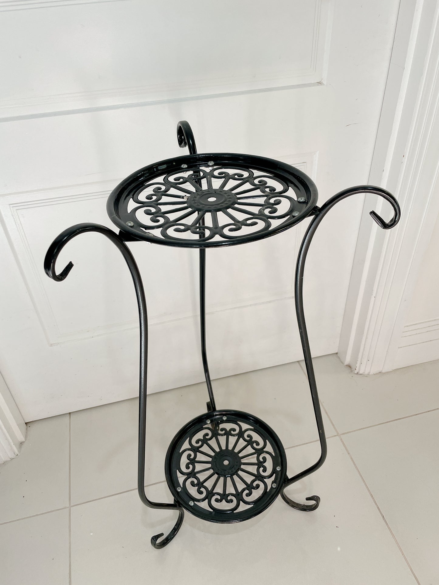 1xSTAND ONLY* PLANTS NOT INCLUDED 2tier stand planter holder lightweight metal BRAND NEW