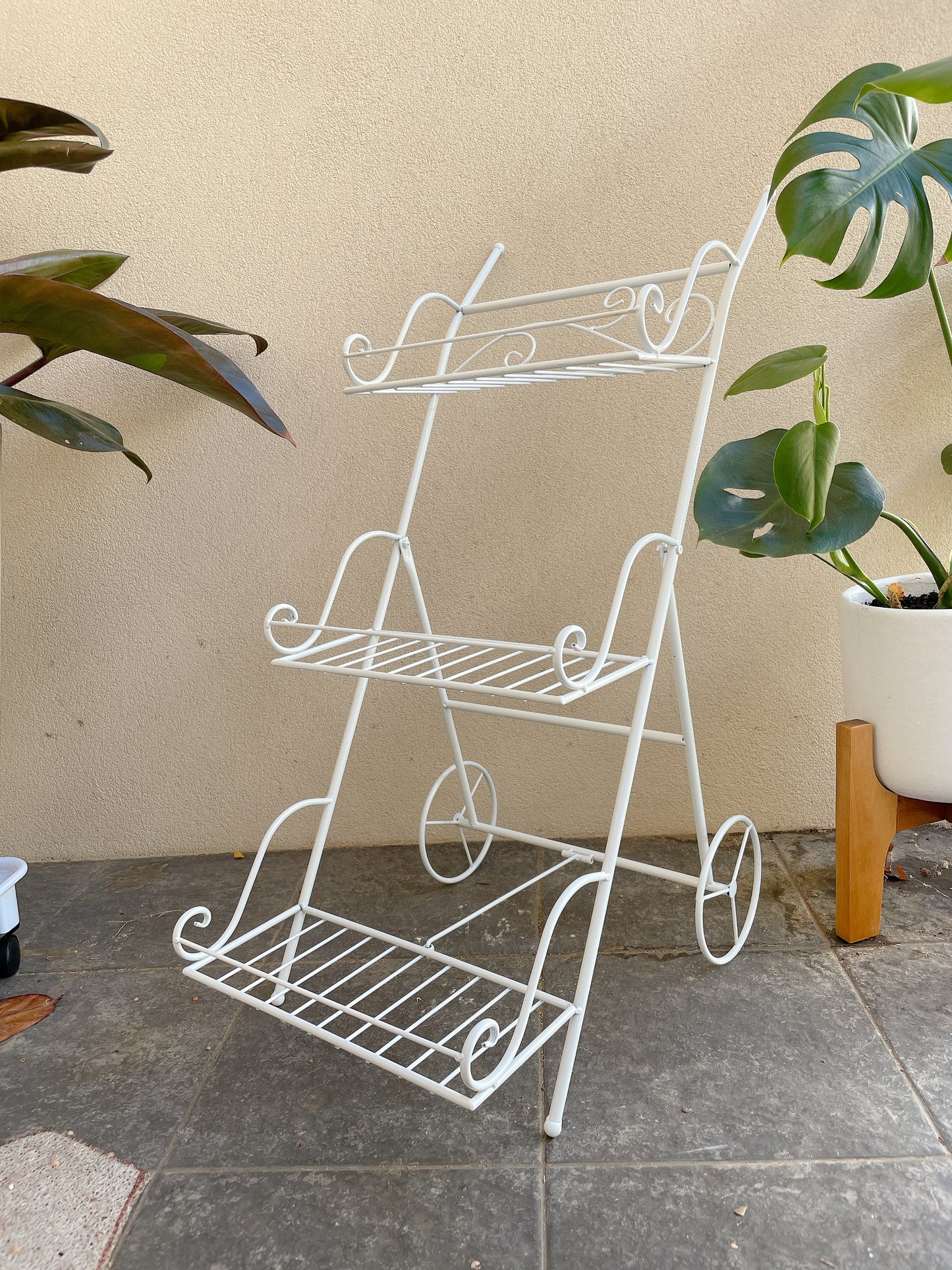 3 tier trolley succulent plant stand shelving holder white and black colour available $60