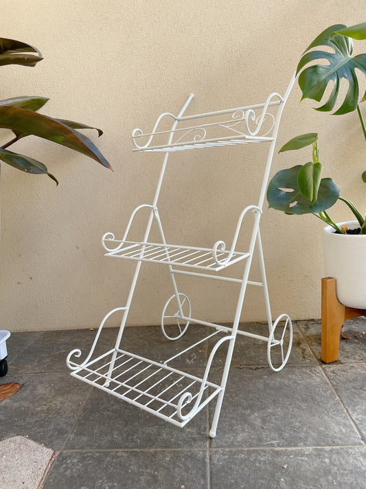 3 tier trolley succulent plant stand shelving holder white and black colour available $60