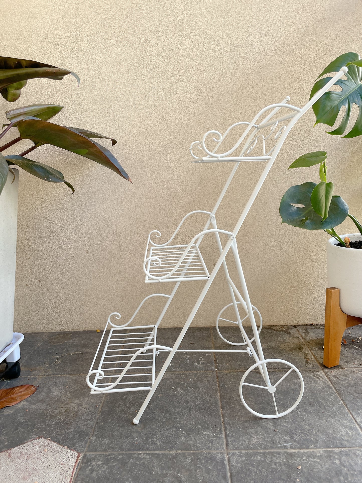 3 tier trolley succulent plant stand shelving holder white and black colour available $60