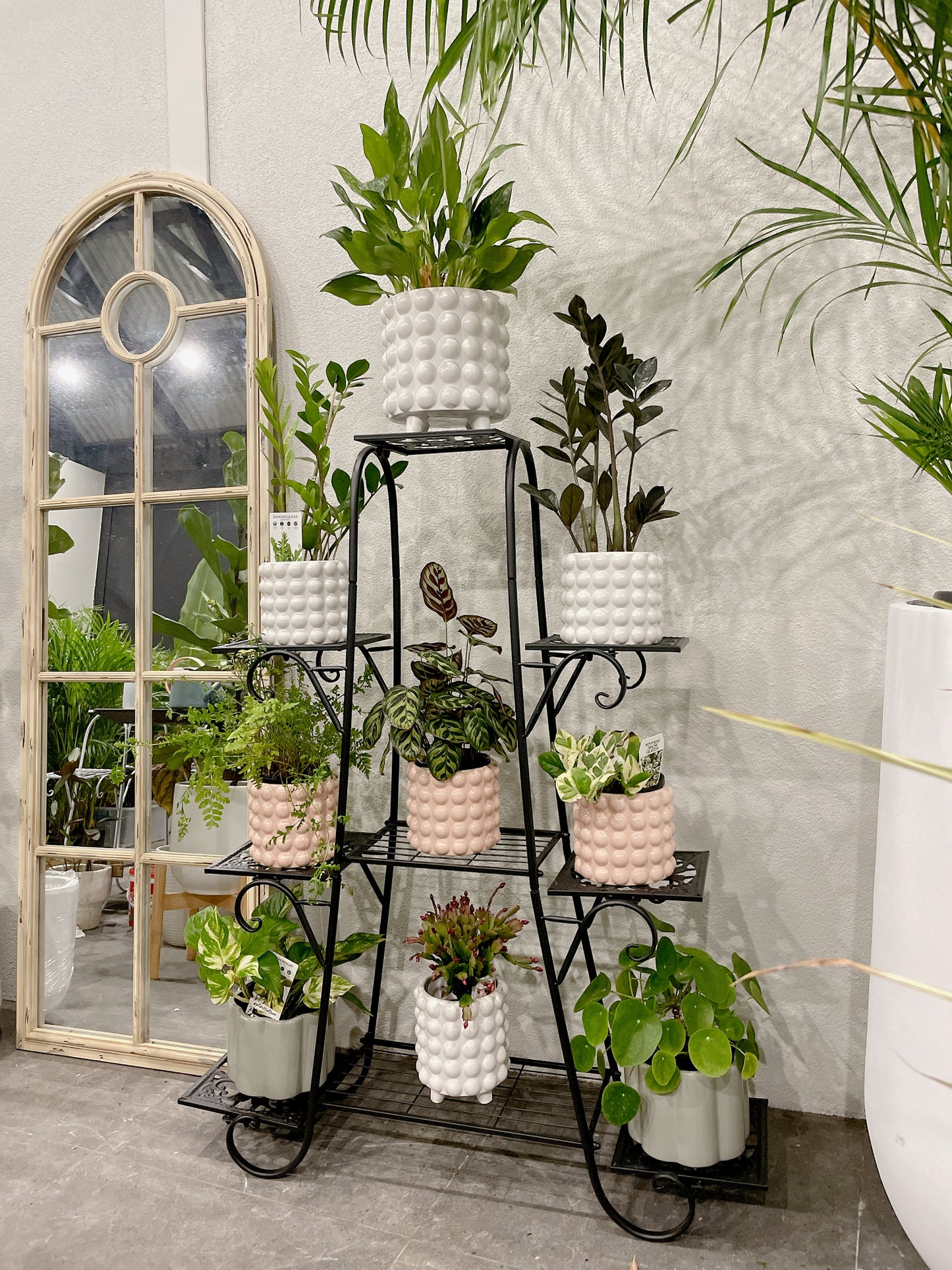 9 pots holder Metal planter plant stand ONLY $99 PLANTS AND POTS NOT INCLUDED CAN DELIVER