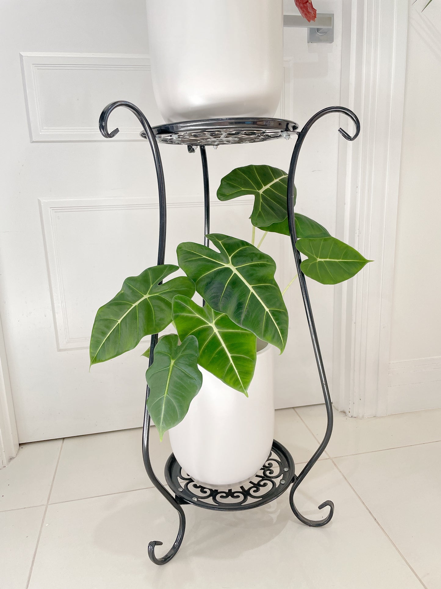 1xSTAND ONLY* PLANTS NOT INCLUDED 2tier stand planter holder lightweight metal BRAND NEW